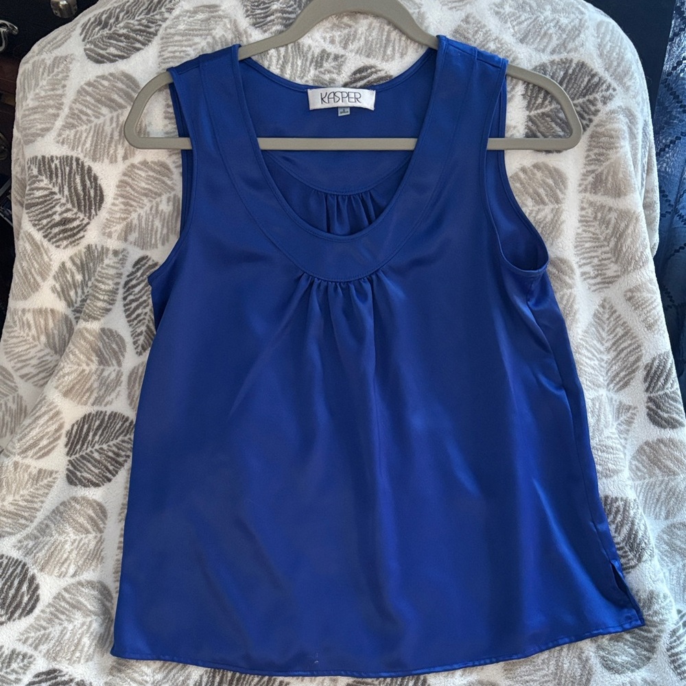 Kasper Women's Royal Blue Sleeveless Top